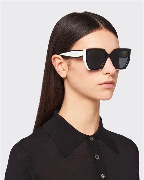 double bridge sunglasses prada|Dark Gray Lenses Sunglasses With Prada Logo .